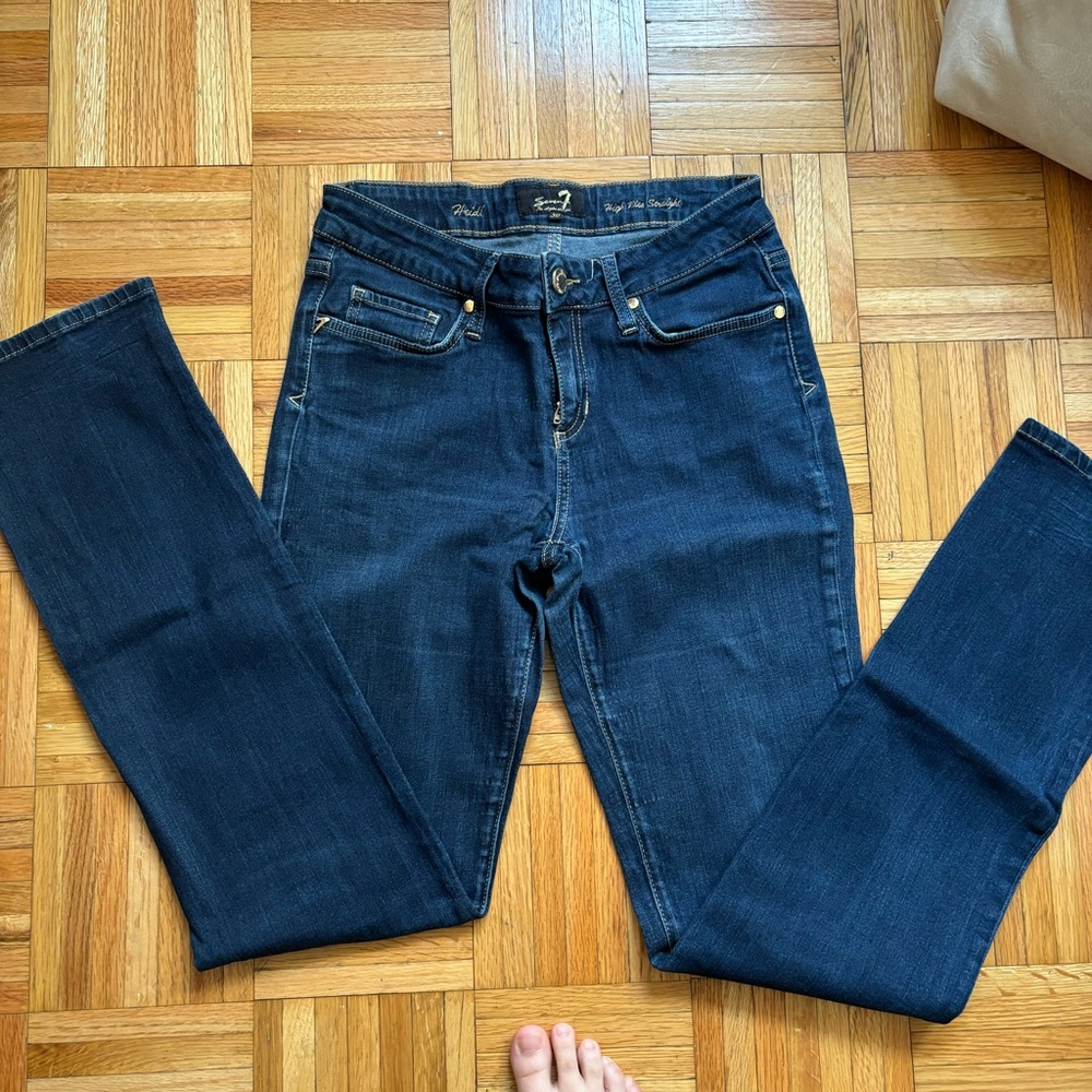 Seven Heidi High Rise Straight Jeans